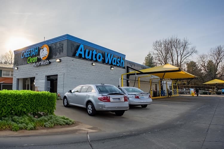 A Cheetah Clean Auto Wash location, where Cub Express members on the top two plans can also wash