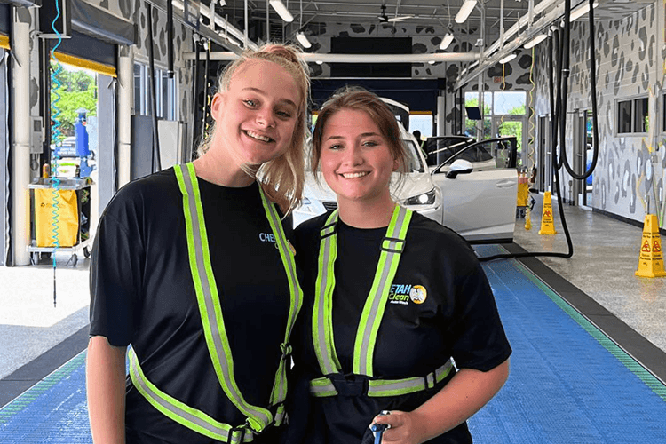 Cheetah Clean Auto Wash team members at work
